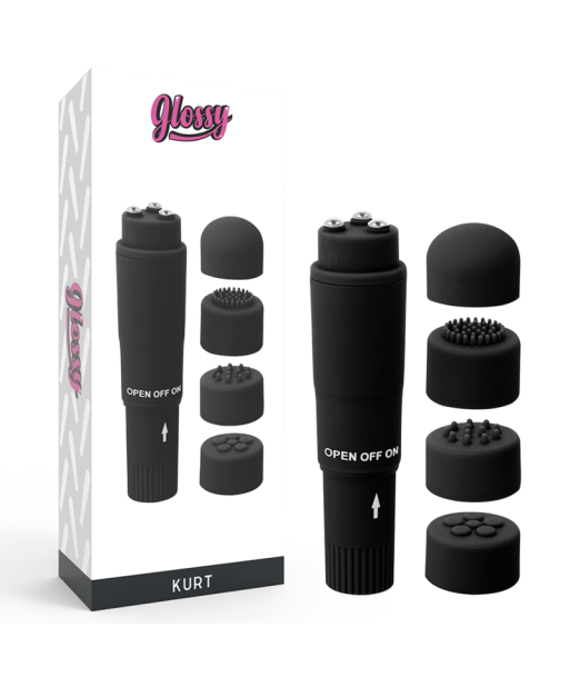 GLOSSY - POCKET KURT MASAJEADOR NEGRO GLOSSY - POCKET KURT MASAJEADOR NEGRO