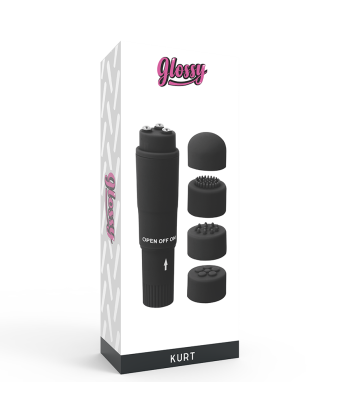 GLOSSY - POCKET KURT MASAJEADOR NEGRO
