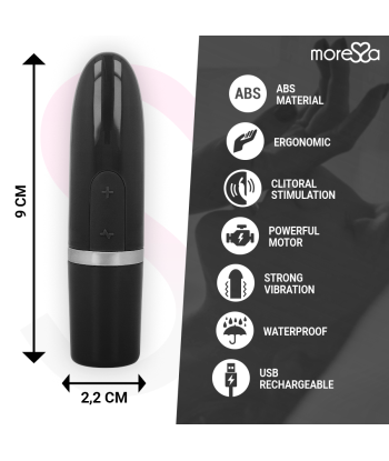 MORESSA - IVY MASAJEADOR SIMULADOR LABIAL DE VIAJE NEGRO
