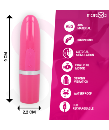 MORESSA - IVY MASAJEADOR SIMULADOR LABIAL DE VIAJE ROSA