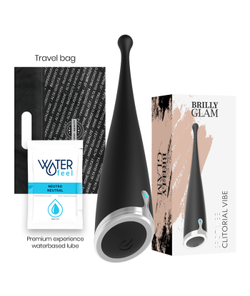 BRILLY GLAM - SPOT VIBE VIBRADOR CLITORIAL ORGASMICO SILICONA NEGRO