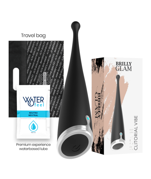 BRILLY GLAM - SPOT VIBE VIBRADOR CLITORIAL ORGASMICO SILICONA NEGRO