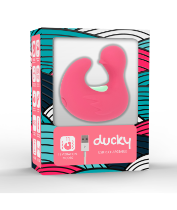 HAPPY LOKY - DEDAL PATO ESTIMULADOR DE SILICONA RECARGABLE DUCKYMANIA