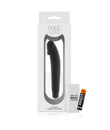 DOLCE VITA - REALISTIC VIBRADOR SILICONA NEGRO