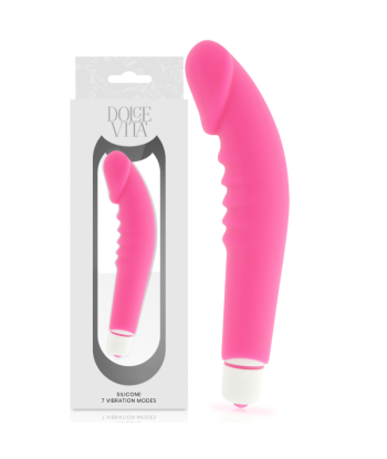 DOLCE VITA - REALISTIC PLEASURE VIBRADOR SILICONA ROSA