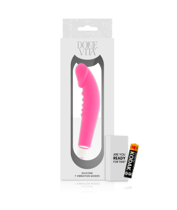 DOLCE VITA - REALISTIC PLEASURE VIBRADOR SILICONA ROSA