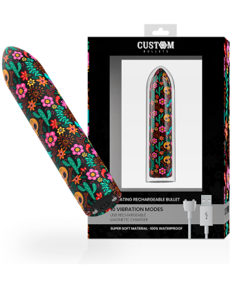 CUSTOM BULLETS - BALA RECARGABLE SKULL 10 INTENSIDADES