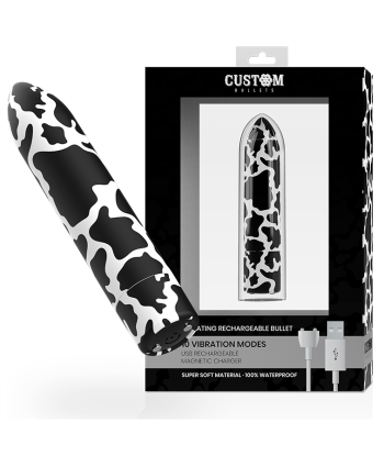 CUSTOM BULLETS - BALA RECARGABLE COW 10 INTENSIDADES