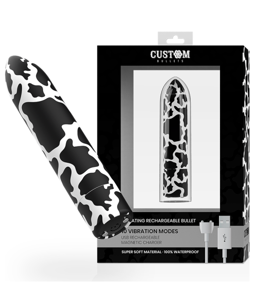 CUSTOM BULLETS - BALA RECARGABLE COW 10 INTENSIDADES