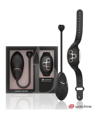 ANNES DESIRE - HUEVO CONTROL REMOTO TECNOLOGÍA WATCHME NEGRO-GOLD