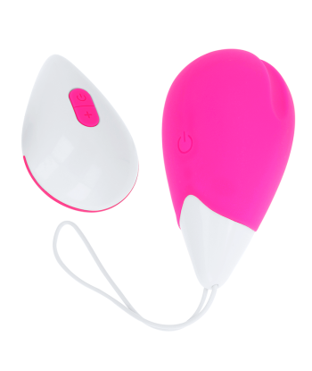 OHMAMA - HUEVO VIBRADOR 10 MODOS ROSA Y BLANCO