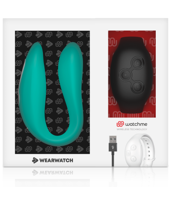 WEARWATCH - VIBRADOR DUAL TECHNOLOGY WATCHME AGUAMARINA - AZABACHE