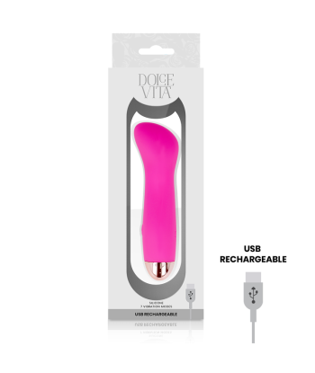 DOLCE VITA - VIBRADOR RECARGABLE ONE ROSA 7 VELOCIDADES