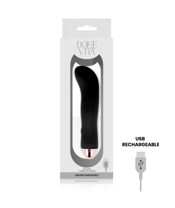 DOLCE VITA - VIBRADOR RECARGABLE TWO NEGRO 7 VELOCIDADES