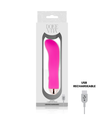DOLCE VITA - VIBRADOR RECARGABLE TWO ROSA 7 VELOCIDADES