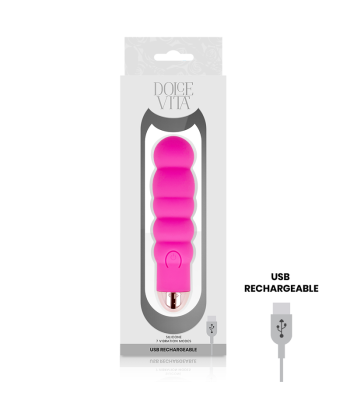 DOLCE VITA - VIBRADOR RECARGABLE SIX ROSA 7 VELOCIDADES