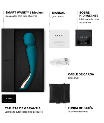 LELO - MASAJEADOR SMART MEDIUM WAND 2 VERDE AGUA LELO - MASAJEADOR SMART MEDIUM WAND 2 VERDE AGUA