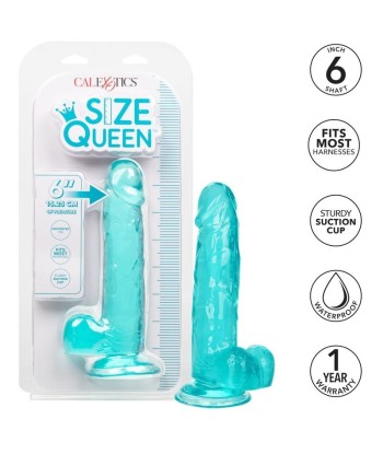 CALEXOTICS - SIZE QUEEN DILDO AZUL 15.3 CM