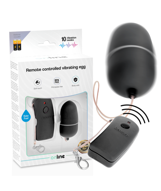 ONLINE - HUEVO VIBRADOR CON MANDO CONTROL REMOTO NEGRO ONLINE - HUEVO VIBRADOR CON MANDO CONTROL REMOTO NEGRO