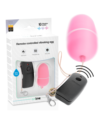 ONLINE - HUEVO VIBRADOR CON MANDO CONTROL REMOTO ROSA