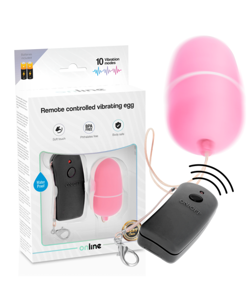 ONLINE - HUEVO VIBRADOR CON MANDO CONTROL REMOTO ROSA ONLINE - HUEVO VIBRADOR CON MANDO CONTROL REMOTO ROSA