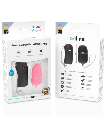 ONLINE - HUEVO VIBRADOR CON MANDO CONTROL REMOTO ROSA