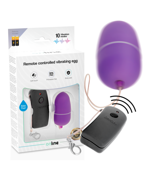 ONLINE - HUEVO VIBRADOR CON MANDO CONTROL REMOTO LILA ONLINE - HUEVO VIBRADOR CON MANDO CONTROL REMOTO LILA