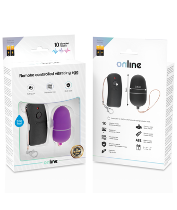 ONLINE - HUEVO VIBRADOR CON MANDO CONTROL REMOTO LILA