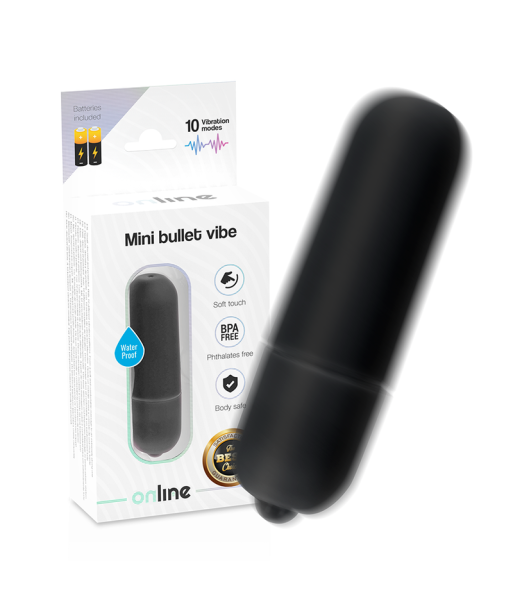 ONLINE - MINI BALA VIBRADORA NEGRO ONLINE - MINI BALA VIBRADORA NEGRO