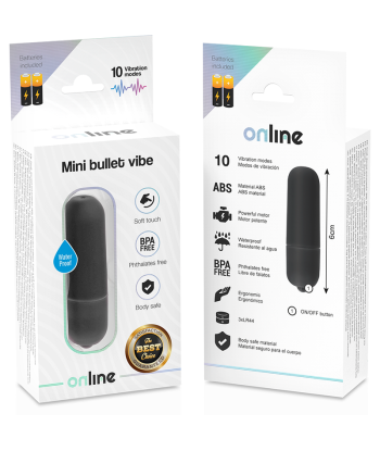 ONLINE - MINI BALA VIBRADORA NEGRO