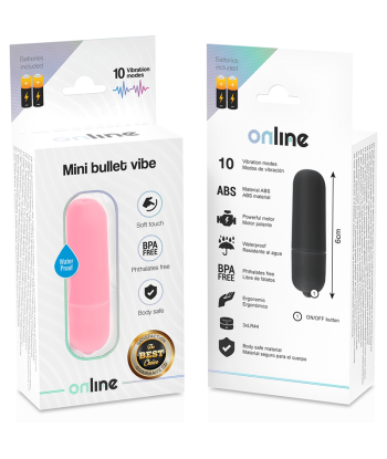 ONLINE - MINI BALA VIBRADORA ROSA
