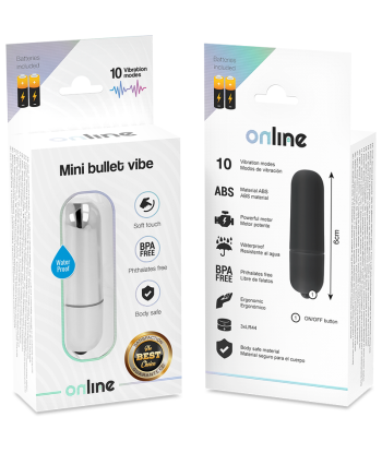 ONLINE - MINI BALA VIBRADORA PLATEADA