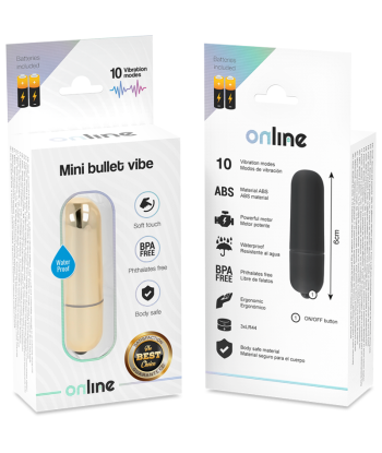ONLINE - MINI BALA VIBRADORA DORADA
