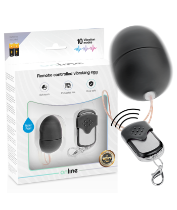 ONLINE - HUEVO VIBRADOR CONTROL REMOTO S NEGRO
