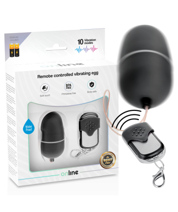 ONLINE - HUEVO VIBRADOR CONTROL REMOTO M NEGRO