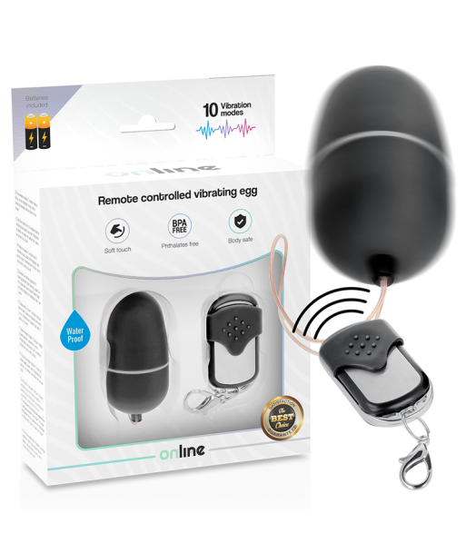 ONLINE - HUEVO VIBRADOR CONTROL REMOTO M NEGRO ONLINE - HUEVO VIBRADOR CONTROL REMOTO M NEGRO