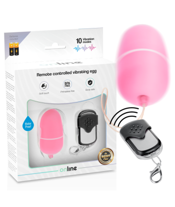ONLINE - HUEVO VIBRADOR CONTROL REMOTO M ROSA