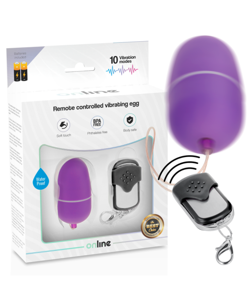 ONLINE - HUEVO VIBRADOR CONTROL REMOTO M LILA ONLINE - HUEVO VIBRADOR CONTROL REMOTO M LILA