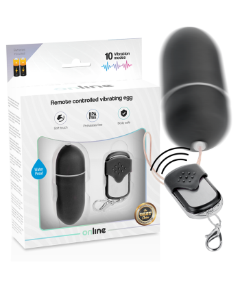 ONLINE - HUEVO VIBRADOR CONTROL REMOTO L NEGRO