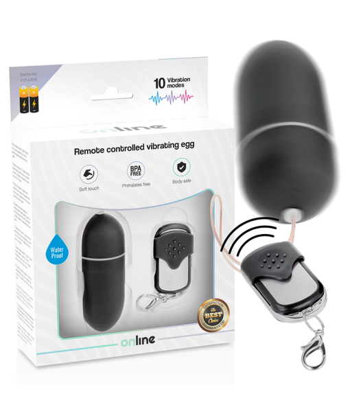 ONLINE - HUEVO VIBRADOR CONTROL REMOTO L NEGRO ONLINE - HUEVO VIBRADOR CONTROL REMOTO L NEGRO