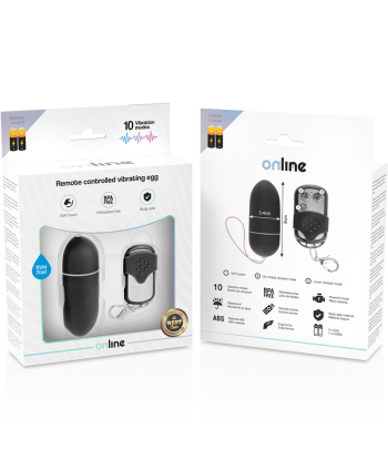 ONLINE - HUEVO VIBRADOR CONTROL REMOTO L NEGRO