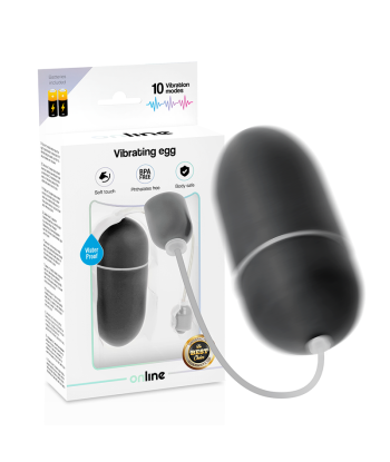ONLINE - HUEVO VIBRADOR WATERPROOF NEGRO