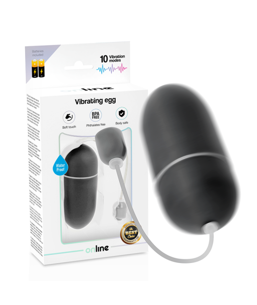 ONLINE - HUEVO VIBRADOR WATERPROOF NEGRO ONLINE - HUEVO VIBRADOR WATERPROOF NEGRO