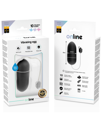 ONLINE - HUEVO VIBRADOR WATERPROOF NEGRO