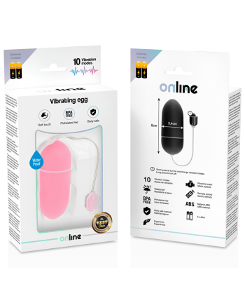 ONLINE - HUEVO VIBRADOR WATERPROOF ROSA