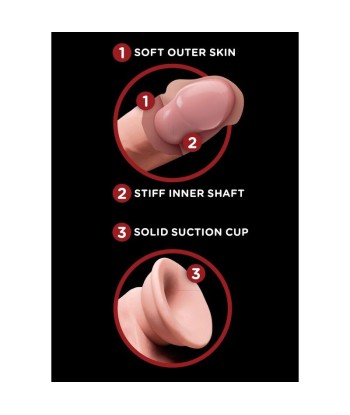 KING COCK - PLUS 3D DILDO SWINGING BALLS 12.7 CM