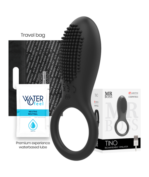MR BOSS - TINO ANILLO ESTIMULADOR COMPATIBLE CON WATCHME WIRELESS TECHNOLOGY