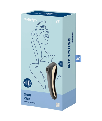 SATISFYER - DUAL KISS ESTIMULADOR CLITORIS NEGRO