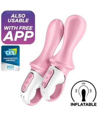 SATISFYER - AIR PUMP BOOTY 5 VIBRADOR ANAL INFLABLE ROSA