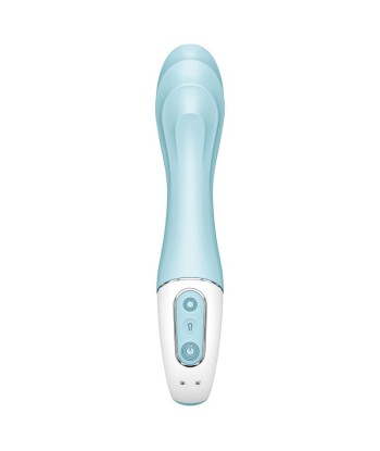 SATISFYER - AIR PUMP VIBRATOR 5 VIBRADOR PUNTO G INFLABLE APP AZUL